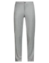 Kiton Man Pants Light Grey Size 36 Virgin Wool, Cashmere, Polyamide, Elastane In Gray