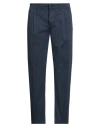 Kiton Man Pants Midnight Blue Size 35 Cotton, Elastane In Blue