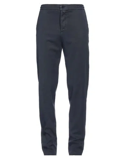 Kiton Man Pants Navy Blue Size 34 Lycra, Cotton, Elastane