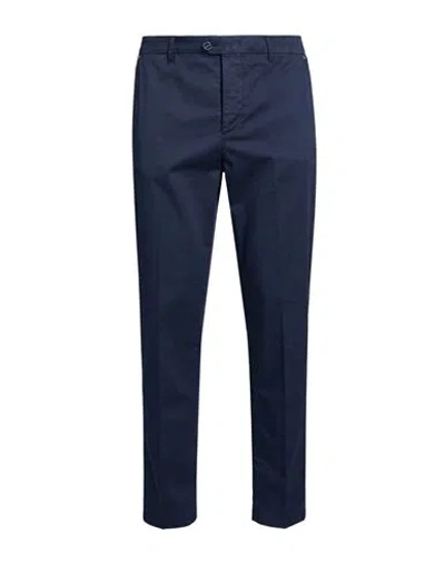 Kiton Man Pants Navy Size 34 Cotton, Elastane In Blue