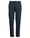 Kiton Man Pants Navy Size 38 Cotton, Cashmere, Elastane In Blue