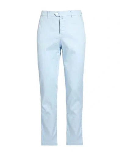 Kiton Man Pants Sky Blue Size 32 Linen, Cotton, Elastane