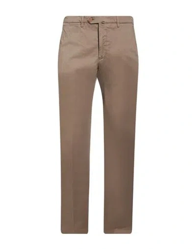 Kiton Man Pants Taupe Size 30 Cotton, Elastane In Brown
