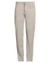 Kiton Man Pants Taupe Size 42 Lyocell, Elastane In Gray