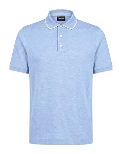 Kiton Man Polo Shirt Light Blue Size 38 Cotton