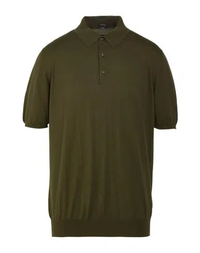 Kiton Man Polo Shirt Military Green Size 46 Cotton