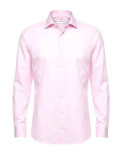 Kiton Man Shirt Pink Size 16 Cotton