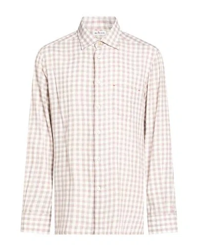 Kiton Man Shirt Taupe Size 15 ¾ Cotton In Metallic
