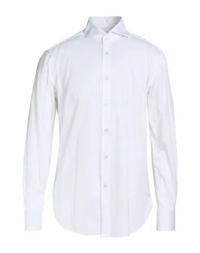 Kiton Man Shirt White Size 15 ¾ Cotton