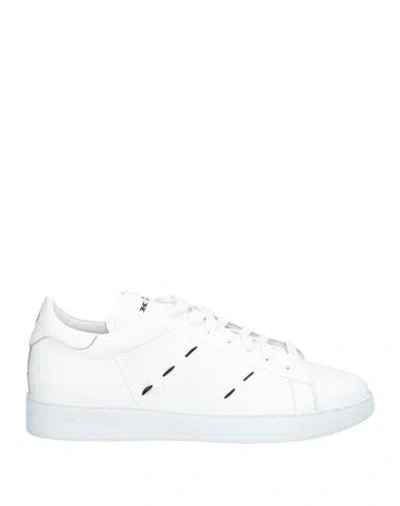 Kiton Embroidered Full-grain Leather Sneakers In White