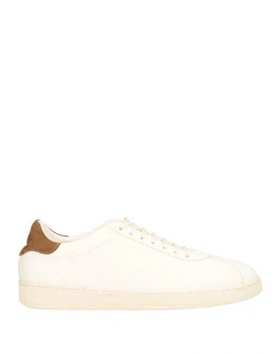 Kiton Man Sneakers White Size 8.5 Leather