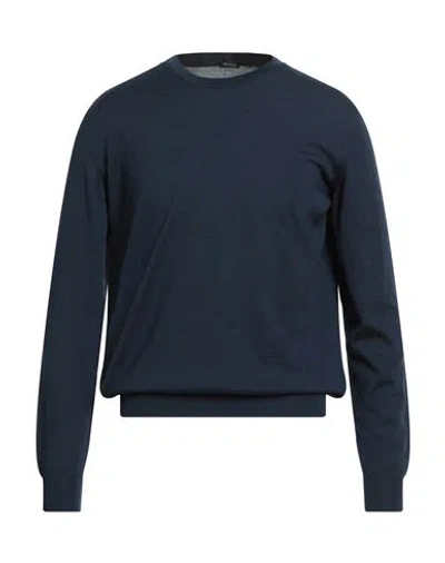 Kiton Man Sweater Midnight Blue Size Xxl Cashmere, Silk
