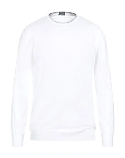 Kiton Man Sweater White Size 46 Cotton