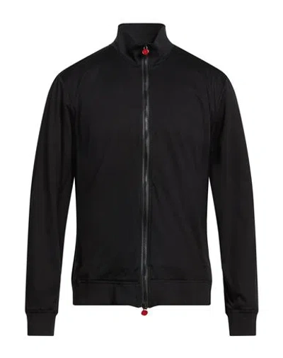 Kiton Man Sweatshirt Black Size Xl Cotton
