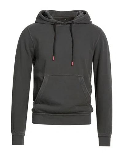 Kiton Man Sweatshirt Charcoal Size S Cotton In Gray