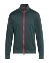 Kiton Man Sweatshirt Green Size 3xl Cotton, Elastane In Green