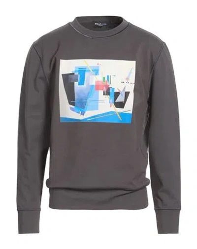 Kiton Man Sweatshirt Grey Size L Cotton, Elastane In Gray