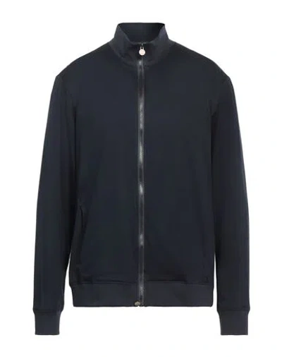 Kiton Man Sweatshirt Midnight Blue Size Xxl Cotton, Elastane