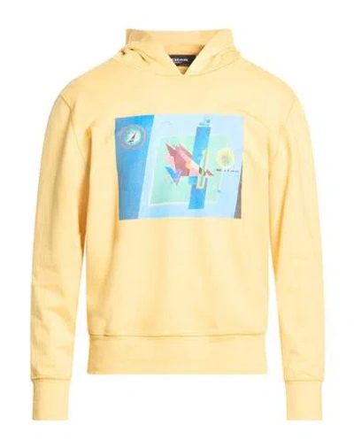 Kiton Man Sweatshirt Yellow Size L Cotton, Elastane In Gold