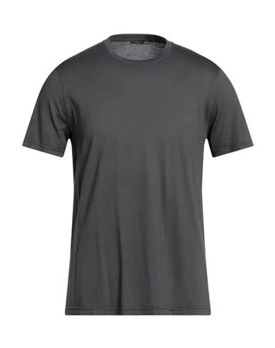 Kiton Man T-shirt Lead Size 3xl Cotton, Cashmere In Grey