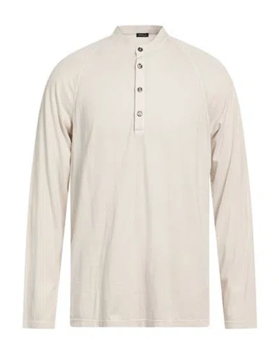 Kiton Man T-shirt Light Grey Size L Cotton, Cashmere In Neutral