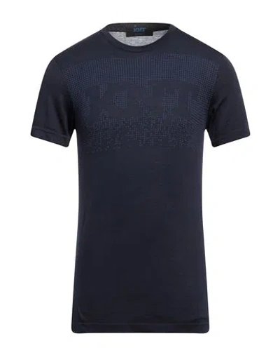 Kiton Man T-shirt Midnight Blue Size Xl Cotton