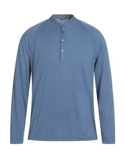 Kiton Man T-shirt Slate Blue Size Xxl Cotton, Cashmere