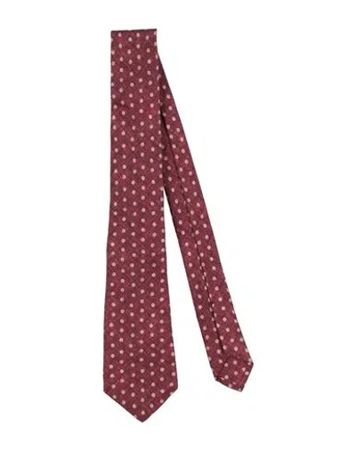 Kiton Man Ties & Bow Ties Garnet Size - Silk In Red