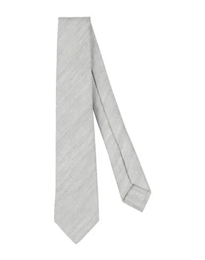 Kiton Man Ties & Bow Ties Light Grey Size - Silk In Gray