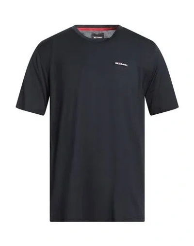 Kiton Man T-shirt Black Size 44 Cotton In Blue
