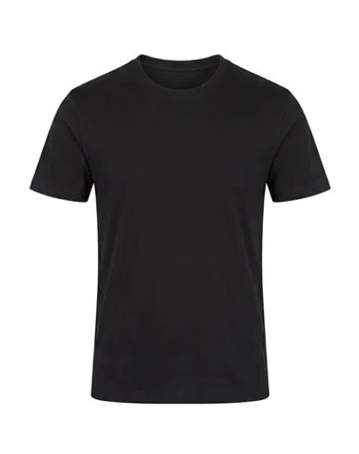 Kiton Man T-shirt Black Size M Cotton, Cashmere