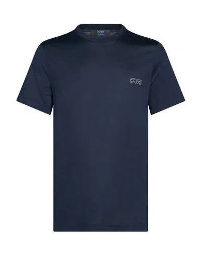 Kiton Man T-shirt Midnight Blue Size Xxl Cotton