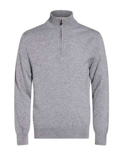 Kiton Man Turtleneck Grey Size 50 Cashmere In Gray