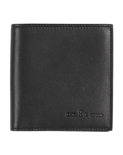 Kiton Man Wallet Black Size - Calfskin
