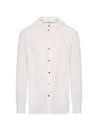 Kiton Marianus Hooded Shirt In White