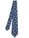 Kiton Maxi Pattern Blue Tie In Blue