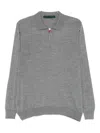 Kiton Grey Wool Pole In Gray