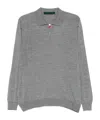 Kiton Grey Wool Pole In Gray