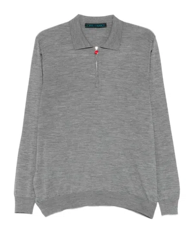 KITON MÉLANGE-EFFECT POLO SHIRT