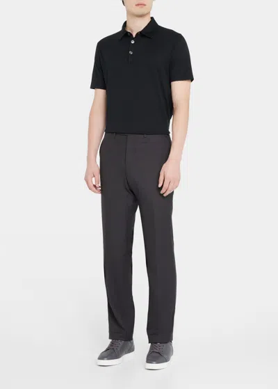 Kiton Men's 15 Micron Wool Trousers In Charcoal