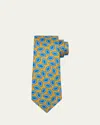 Kiton Men's Abstract Medallion Silk Tie In Multi
