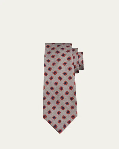 Kiton Men's Abstract-print Silk 7-fold Tie In #n/a