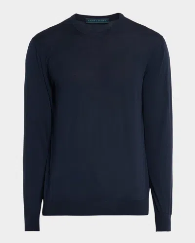 Kiton Men & Apos;s 14 Micron Wool Crewneck Sweater In Multi