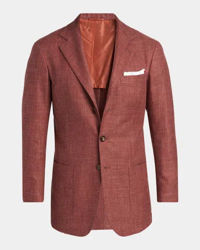 Kiton Men & Apos;s Cashmere, Wool And Silk Single-breasted Blazer In Brown