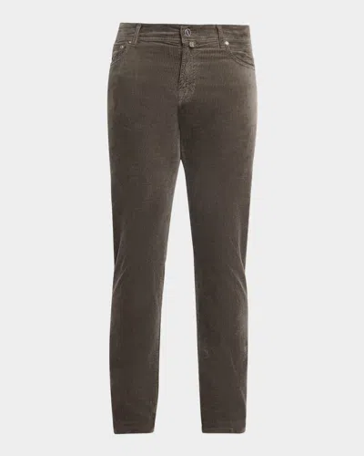 Kiton Men & Apos;s Corduroy Straight Fit Five-pocket Pants In Brown