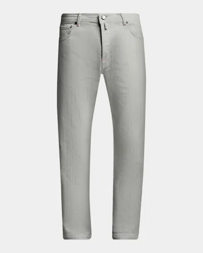 Kiton Men & Apos;s Corrabo Stretch Cotton Straight Leg Five-pocket Pants In Gray