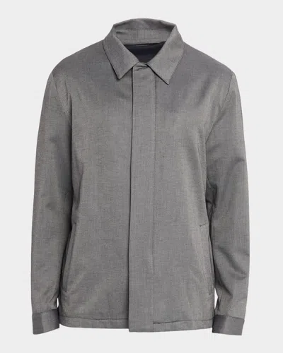 Kiton Men & Apos;s Cotton And Polyester Full-zip Field Jacket In Brown