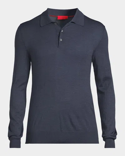 Kiton Men & Apos;s Cotton Jersey Bomber Jacket In Blue