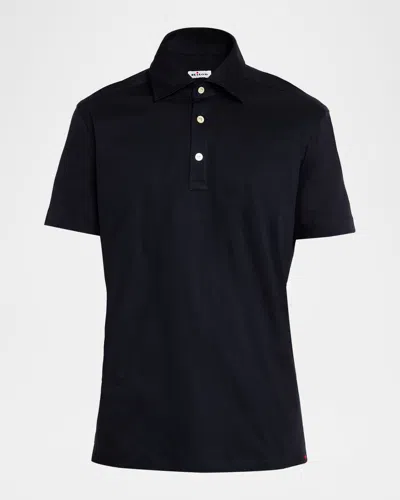 Kiton Men & Apos;s Cotton Knit Polo Shirt In Gold