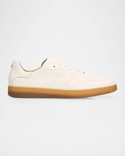 Kiton Men & Apos;s Deerskin T-toe Low-top Sneakers In White